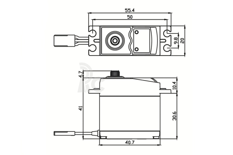 SC-1201MG Digitální servo (25kg-0,16s/60°)