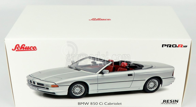 Schuco BMW 850ci Cabriolet Open 1990 1:18 Silver