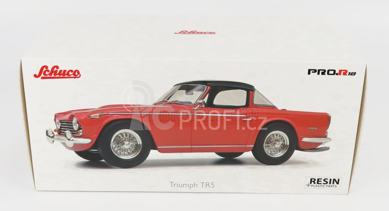 Schuco Triumph Tr5 Spider Closed 1968 1:18 Červená Černá