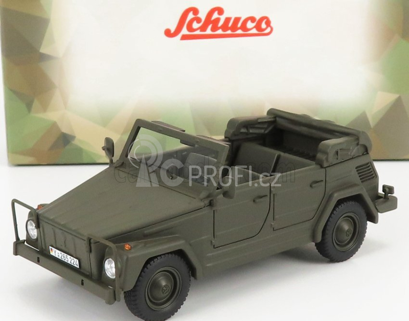 Schuco Volkswagen 181 Cabriolet Open 1979 1:35 Vojenská Zelená | RCprofi.cz