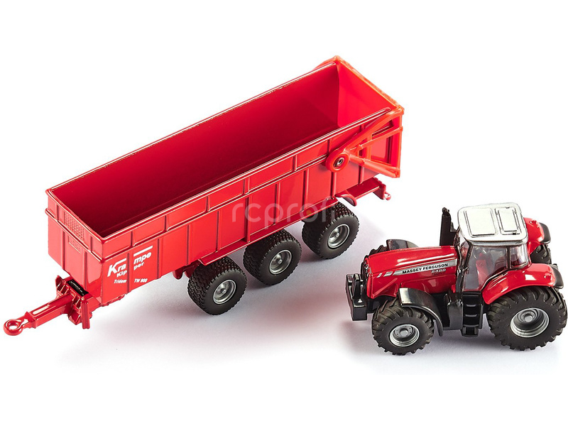 SIKU Farmer - Massey Ferguson traktor s přívěsem 1:87