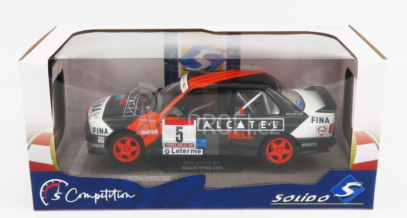 Solido BMW 3-series M3 (e30) Gr.a N 5 3rd Rally Ypres 1990 G.de Mevius - W.lux 1:18 Černá Bílá Červená