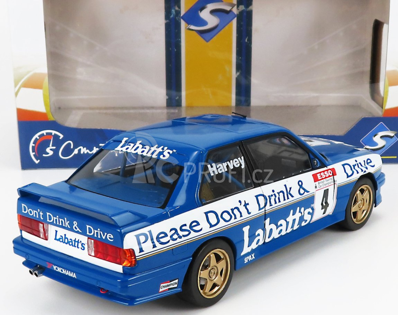 Solido BMW 3-series M3 E30 Team Labatt's N 4 Season Btcc 1991 T.harvey 1:18 Modrá Bílá