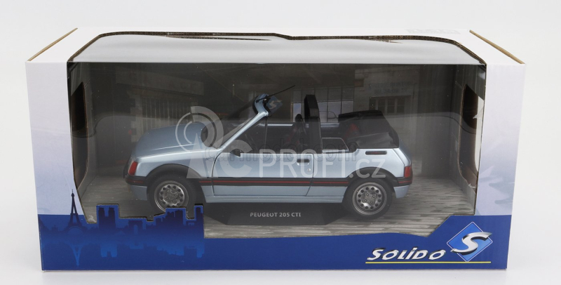 Solido Peugeot 205 Cti Mki (gti) 1.6 Cabriolet 1989 1:18 Světle Modrá Met