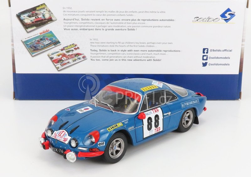 Solido Renault Alpine A110 1600s N 88 Winner Rally Portugal 1971 Jean P.nicolas - J.todt 1:18 Modrá Červená