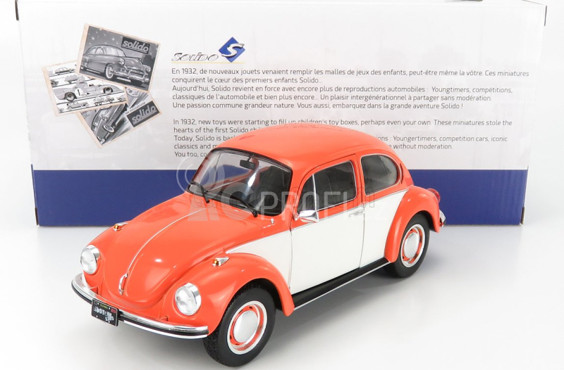 Solido Volkswagen Beetle 1303 1974 1:18 Oranžová Bílá