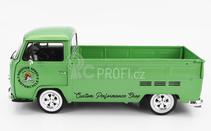 Solido Volkswagen T2 Pick-up Rooster Speed Motorcycle Custom 1968 1:18 Zelená