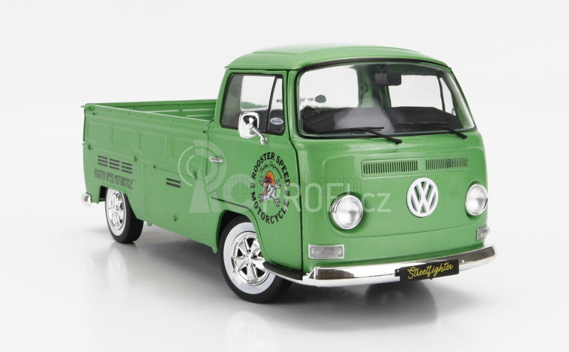 Solido Volkswagen T2 Pick-up Rooster Speed Motorcycle Custom 1968 1:18 Zelená