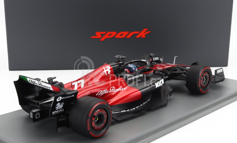 Spark-model Alfa romeo F1  C43 Team Stake N 77 Australian Gp 2023 Valtteri Bottas 1:18 Černá Červená