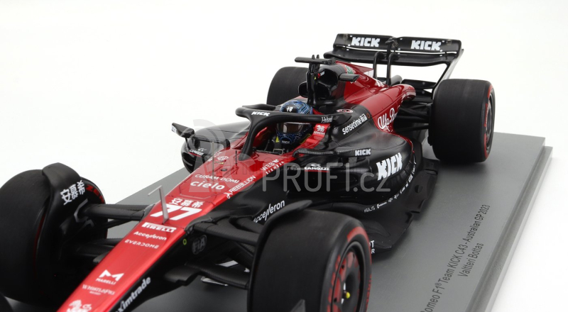 Spark-model Alfa romeo F1  C43 Team Stake N 77 Australian Gp 2023 Valtteri Bottas 1:18 Černá Červená