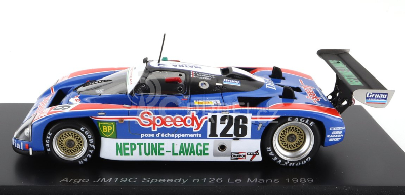 Spark-model Argo Jm19c 3.3l V8 Team France Prototeam N 126 24h Le Mans 1989 J.messaoudi - P.f.rousselot - T.lecerf 1:43 Modrá Bílá Oranžová