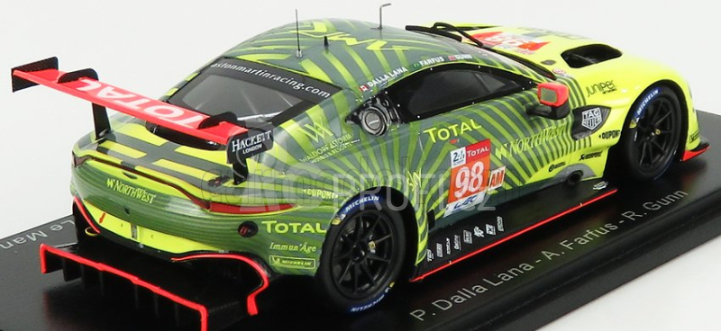 Spark-model Aston martin Vantage Amr Team Aston Martin Racing N 98 33th 24h Le Mans 2020 P.della Lana - A.farfus - R.gunn 1:43 Žlutá