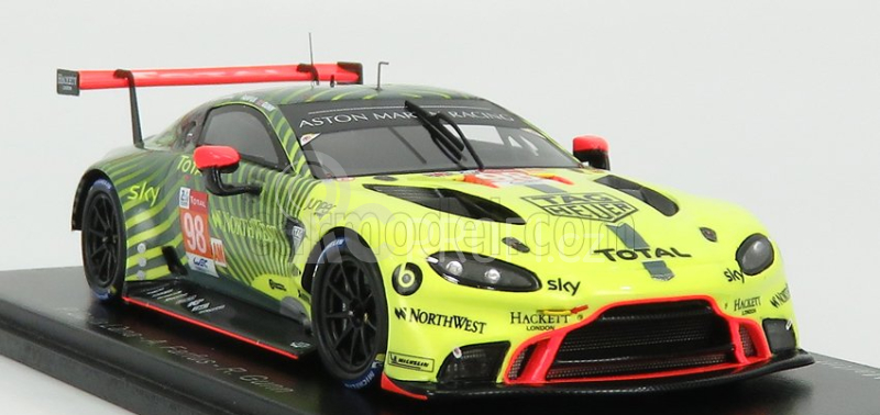 Spark-model Aston martin Vantage Amr Team Aston Martin Racing N 98 33th 24h Le Mans 2020 P.della Lana - A.farfus - R.gunn 1:43 Žlutá