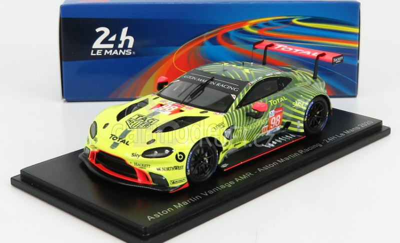 Spark-model Aston martin Vantage Amr Team Aston Martin Racing N 98 33th 24h Le Mans 2020 P.della Lana - A.farfus - R.gunn 1:43 Žlutá