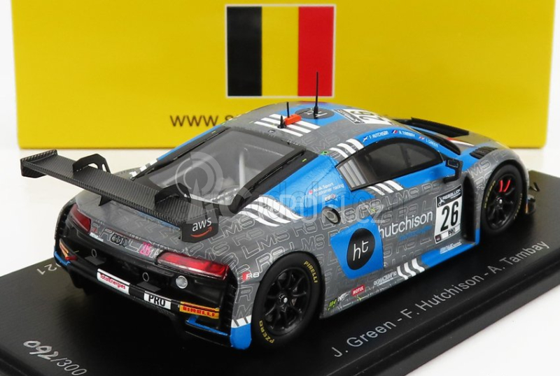 Spark-model Audi R8 Lms Gt3 Team Audi Sport Sainteloc Racing N 26 24h Spa 2021 J.green - F.hutchison - A.tambay 1:43 Světle Modrá Šedá