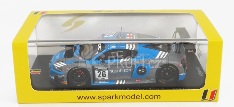 Spark-model Audi R8 Lms Gt3 Team Audi Sport Sainteloc Racing N 26 24h Spa 2021 J.green - F.hutchison - A.tambay 1:43 Světle Modrá Šedá