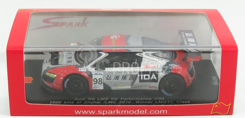 Spark-model Audi R8 Lms Kk Performance N 98 1000km Zhuhai Ilmc Winner Class Lmgtc 2010 M.lee - A.yoong - M.marsh 1:43 Červená Stříbrná