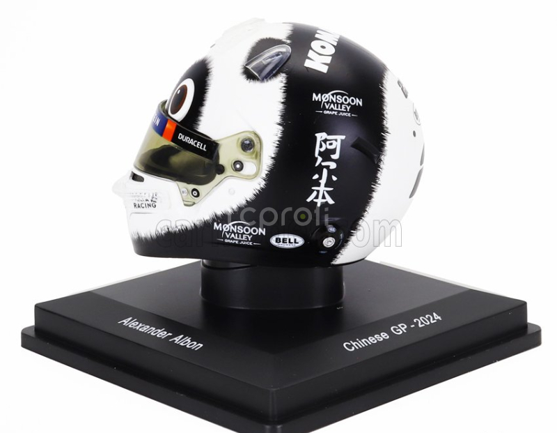 Spark-model Bell helmet Casco Helmet F1 Alexander Albon Team Williams Racing N 23 China Gp 2024 1:5 Bílá Černá