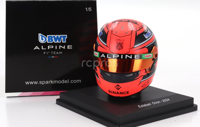 Spark-model Bell helmet Casco Helmet F1 Esteban Ocon Team Bwt Alpine N 31 Season 2024 1:5 Red