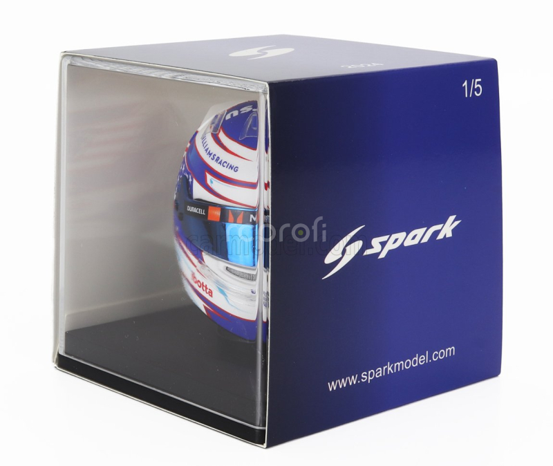 Spark-model Bell helmet Casco Helmet F1 Logan Sargeant Team Williams Racing N 2 Season 2024 1:5 Bílá Modrá Červená