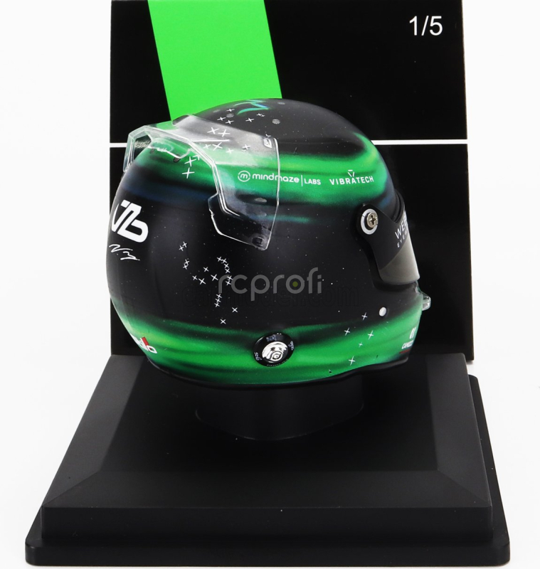 Spark-model Bell helmet Casco Helmet F1 Valtteri Bottas Team Stake Kick Sauber N 77 Season 2024 1:5 Zelená Černá