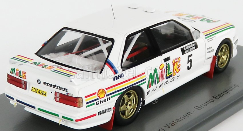 Spark-model BMW 3-series M3 (e30) N 5 Rally 1000 Lakes 1988 A.vatanen - B.berglund 1:43 Bílá