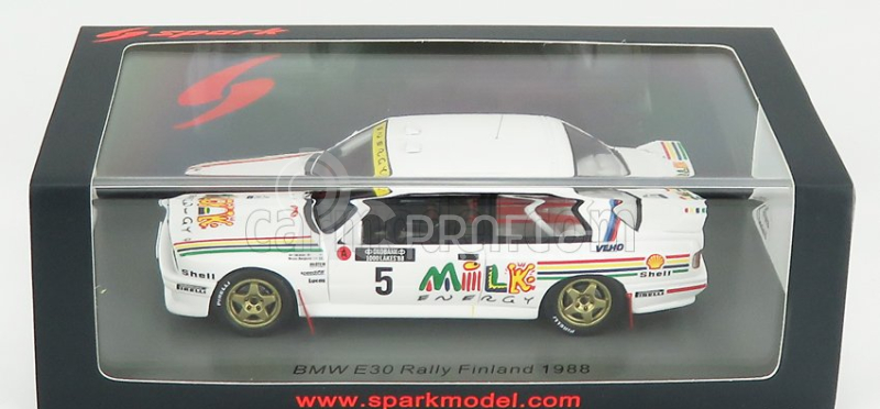 Spark-model BMW 3-series M3 (e30) N 5 Rally 1000 Lakes 1988 A.vatanen - B.berglund 1:43 Bílá