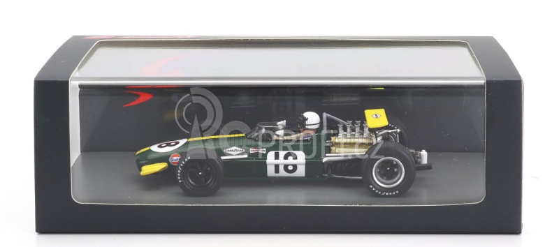 Spark-model Brabham F1  Bt26 N 18 Belgium Gp 1968 Jack Brabham 1:43 Zelená Žlutá