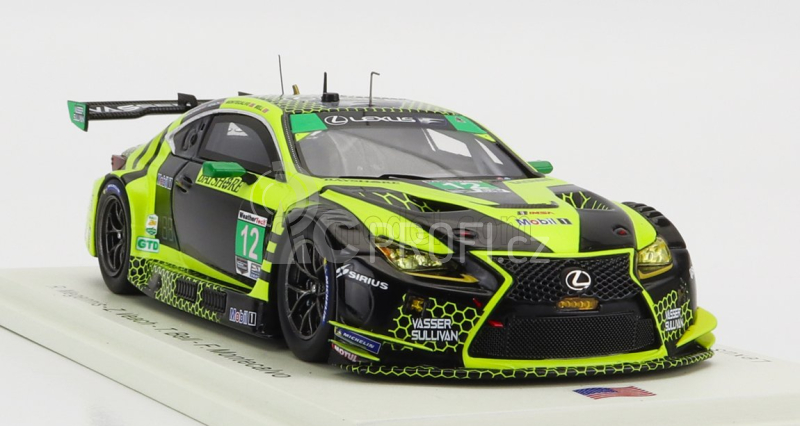 Spark-model Lexus Rc F Gt3 Team Aim Vasser Sullivan N 12 24h Daytona 2021 R.megennis - Z.veach - T.bell - F.montecalvo 1:43 Černá Žlutá