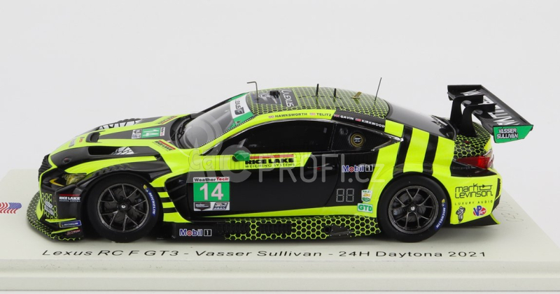 Spark-model Lexus Rc F Gt3 Team Aim Vasser Sullivan N 14 24h Daytona 2021 A.telitz - O.gavin - K.kirkwood - J.hawksworth 1:43 Černá Žlutá