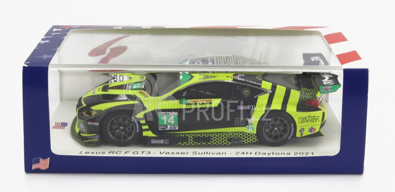 Spark-model Lexus Rc F Gt3 Team Aim Vasser Sullivan N 14 24h Daytona 2021 A.telitz - O.gavin - K.kirkwood - J.hawksworth 1:43 Černá Žlutá