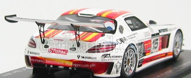 Spark-model Mercedes benz Sls Amg N 15 24h Spa 2011 K.wauters - A.kumpen - M.hezemans 1:43 Bílá Červená Žlutá