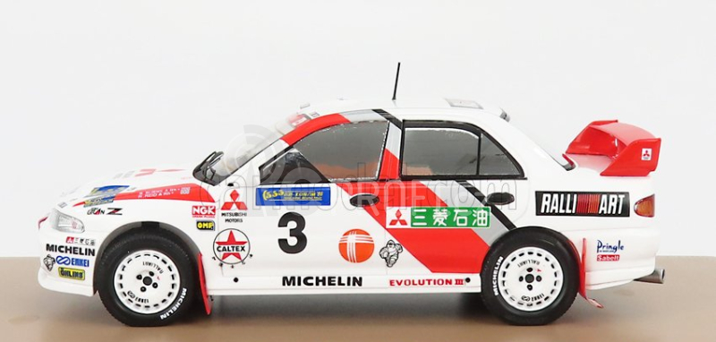 Spark-model Mitsubishi Lancer Evolution Iii N 3 2nd Rally Beijing Hong Kong 1996 R.burns - R.reid 1:43 Bílá Červená