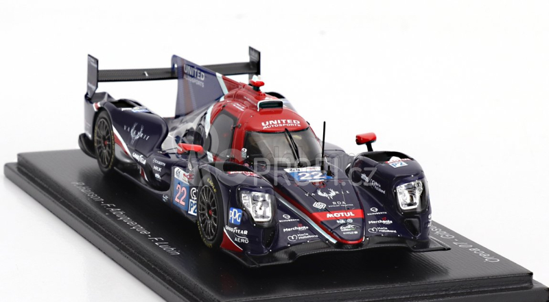 Spark-model Oreca 07 Gibson Gk428 4.2l V8 Team United Autosports N 22 24h Le Mans 2023 F.albuquerque - P.hanson - F.lubin 1:43 Modrá Červená