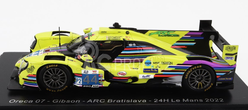 Spark-model Oreca Gibson 07 Gk428 4.2l V8 Team Arc Bratislava N 44 24h Le Mans 2022 M.konopka - B.viscaal - T.vautier 1:43 Žlutá Černá