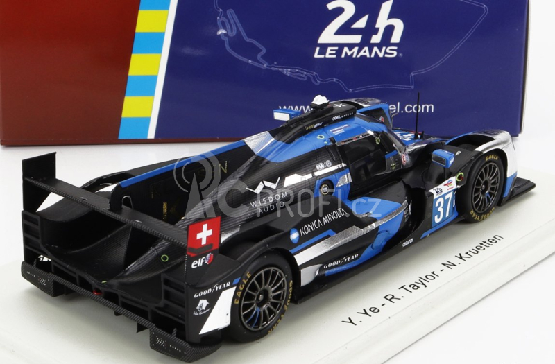 Spark-model Oreca Gibson 07 Gk428 4.2l V8 Team Cool Racing N 37 24h Le Mans 2022 Y.ye - R.taylor - N.krutten 1:43 Černá Modrá Stříbrná