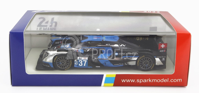 Spark-model Oreca Gibson 07 Gk428 4.2l V8 Team Cool Racing N 37 24h Le Mans 2022 Y.ye - R.taylor - N.krutten 1:43 Černá Modrá Stříbrná