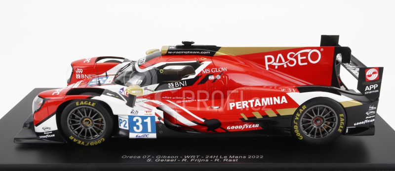 Spark-model Oreca Gibson 07 Gk428 4.2l V8 Team Wrt N 31 24h Le Mans 2022 S.gelael - R.frijns - R.rast - Con Vetrina - With Showcase - Special Box 1:18 Červená Bílá