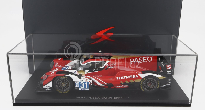 Spark-model Oreca Gibson 07 Gk428 4.2l V8 Team Wrt N 31 24h Le Mans 2022 S.gelael - R.frijns - R.rast - Con Vetrina - With Showcase - Special Box 1:18 Červená Bílá