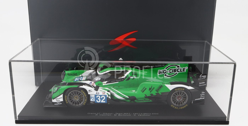 Spark-model Oreca Gibson 07 Gk428 4.2l V8 Team Wrt N 32 24h Le Mans 2022 R.ineichen - M.bortolotti - D.vanthoor - Con Vetrina - With Showcase - Special Box 1:18 Zelená Bílá