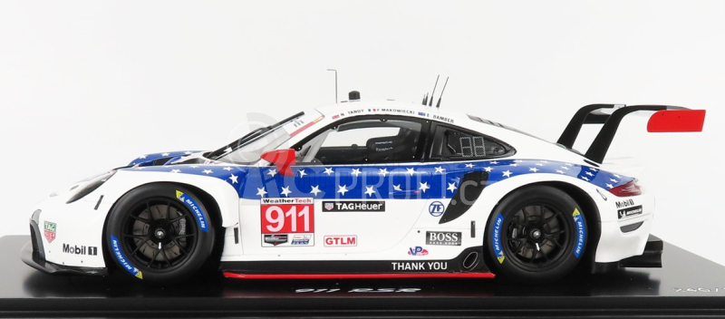 Spark-model Porsche 911 991-2 Rsr Porsche Gt Team N 911 Winner Gtlm Class 12h Sebring Imsa 2020 N.tandy - F.makowiecki - E.bamber 1:18 Bílá Modrá