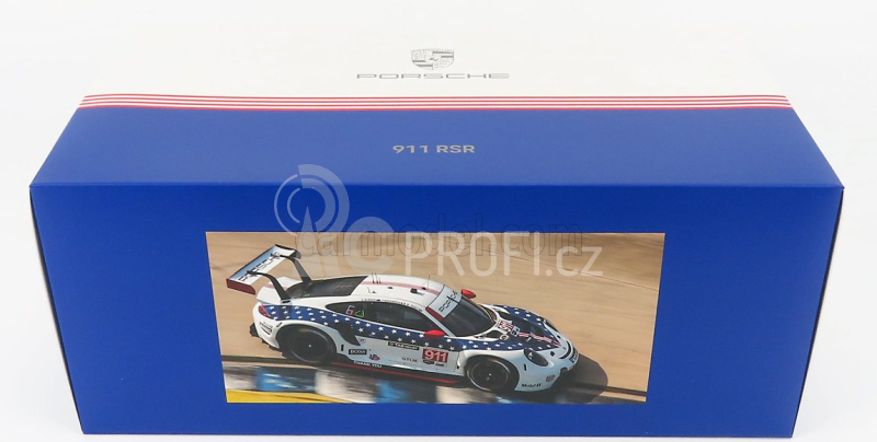 Spark-model Porsche 911 991-2 Rsr Porsche Gt Team N 911 Winner Gtlm Class 12h Sebring Imsa 2020 N.tandy - F.makowiecki - E.bamber 1:18 Bílá Modrá