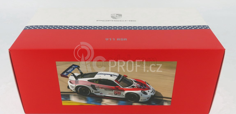 Spark-model Porsche 911 991-2 Rsr Porsche Gt Team N 912 2nd Gtlm Class 12h Sebring Imsa 2020 E.bamber - L.vanthoor - N.jani 1:18 Bílá Červená