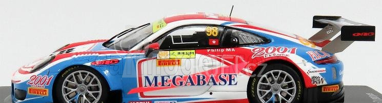 Spark-model Porsche 911 991 Gt3 N 98 Macau Gt World Cup 2016 Ma Ching Jeung Philip 1:43 Modrá Červená Žlutá