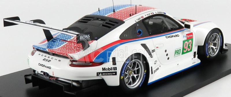 Spark-model Porsche 911 991 Rsr 4.0- Flat-6 Team Porsche Gt N 93 24h Le Mans 2019 N.tandy - E.bamber - P.pilet 1:18 Bílá