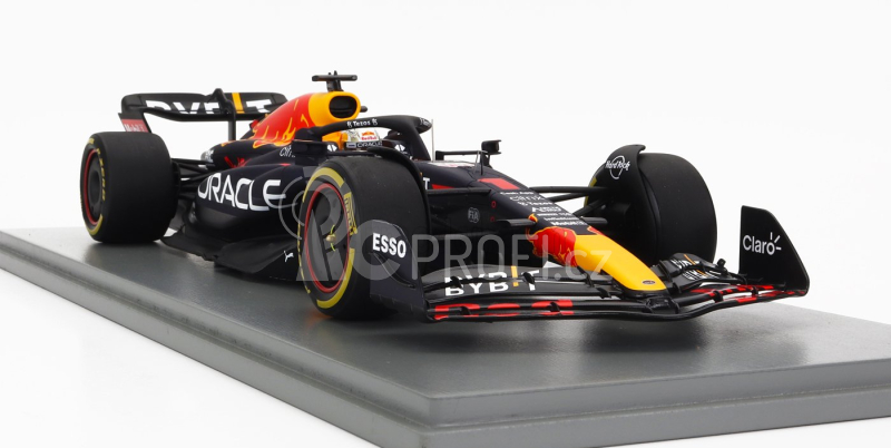 Spark-model Red bull F1  Rb18 Team Oracle Red Bull Racing N 1 Winner Belgium Gp World Champion 2022 Max Verstappen 1:18 Matná Modrá Žlutá Červená