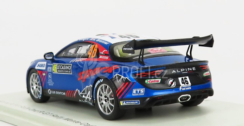 Spark-model Renault Alpine A110 Rally N 46 Rally Montecarlo 2022 E.goigou - K.bronner 1:43 Modrá Černá Bílá