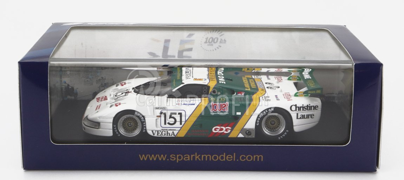 Spark-model Spice Se86c 3.3l V8 Team Pierre Alain Lombardi N 151 24h Le Mans 1989 P.a.lombardi - B.sotty - F.magnini 1:43 Bílá Zelená