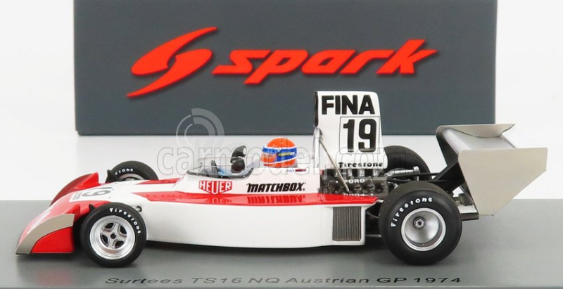 Spark-model Surtees F1  Ts16 N 19 Austrian Gp 1974 J.p.jabouille 1:43 Červená Bílá Černá