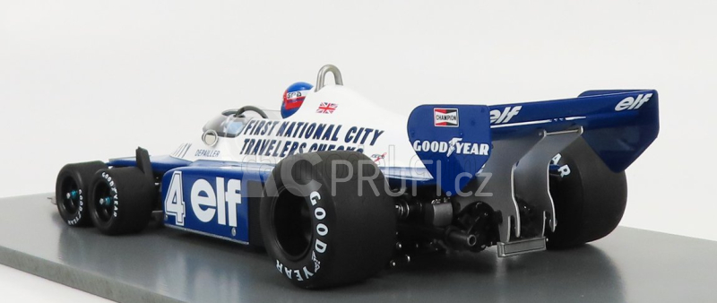 Spark-model Tyrrell F1  P34 Elf N 4 2nd Canada Gp 1977 P.depailler 1:18 Modrá Bílá